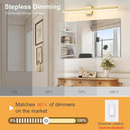 Gold Bathroom Vanity Light 39.4 inch, 30W Dimmable 5CCT LED Modern Bathroom - Image 5