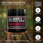 Salt Body Scrub Sandalwood For Men – Moisturizes, Exfoliates & Nourishes Skin – - Image 5