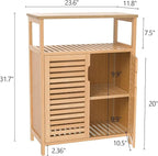 Bamboo Bathroom Storage Cabinet - Image 3