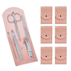 6 Sets Pack Travel Manicure Set Professional Nail Clipper Kit-5 Pieces by HANTEKAS