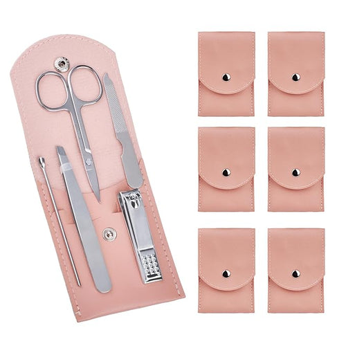 6 Sets Pack Travel Manicure Set Professional Nail Clipper Kit-5 Pieces by HANTEKAS