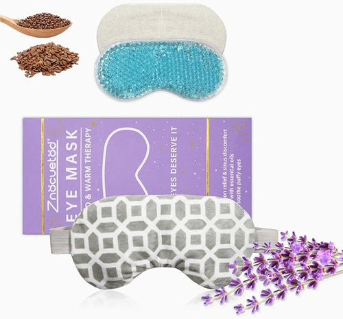 2 in 1 Heated/Ice Eye Mask Moist Heat Eye Mask Lavender & Flaxseed Sinus Pillow by ZN%C3%96CUET%C3%96D