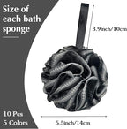 10 Pack Bath Sponge Shower Loofahs 40g, Mesh Pouf Bath Scrunchies Body Wash Puff - Image 2