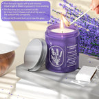 WarmEmbrace Lavender Jar Candles, 7.6 oz Purple Jar Candle, Natural Soy - Image 6