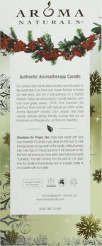 Aroma Naturals Holiday Essential Oil Vanilla & Peppermint Scented Pillar Candle - Image 3