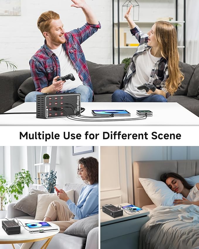 200W USB~c Charging Station, 40 Port USB~C Charger Block, Fast Charging Station - Image 7