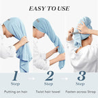 YFONG Large Hair Towel Wrap for Women, Super Absorbent Microfiber Hair Towel - Image 7