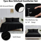 CozyLux California King Comforter Set Black - Image 4
