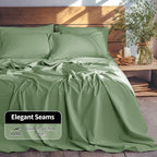 LBRO2M 100% Pure Linen Sheet Set Deep Pocket Up to 16" Bed Sheets Sets - Image 7