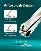 MR.GREEN Manicure Pedicure Kit 8-in-1, Upgraded Anti-Splash Nail Clippers Set - Image 2