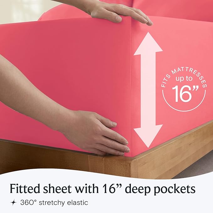 LuxClub 3 PC Twin Sheet Set, Deep Pockets Wrinkle Free Cooling Bed Sheets Hotel - Image 6