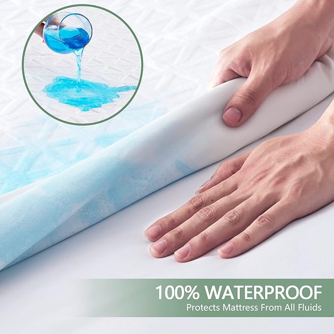 Premium Waterproof Mattress Protector Twin Size, Breathable Bed Cover 3D Air - Image 3