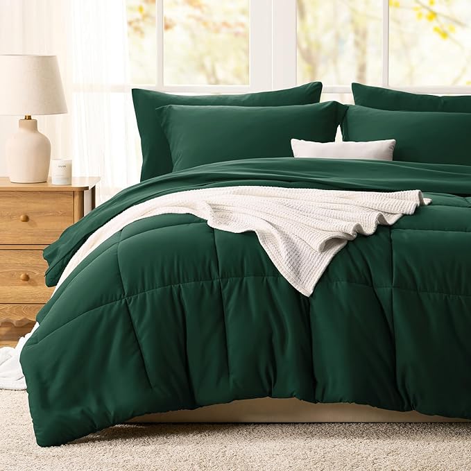 CozyLux Twin XL Comforter Set Emerald Green - Image 7