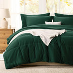 CozyLux Oversized King Comforter Sets Emerald Green, 7 Pieces Bed in a Bag - Image 8