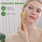 Dry Brushing Body Brush, Natural Boar Bristle Dry Brush, Bamboo Exfoliating Body - Image 5