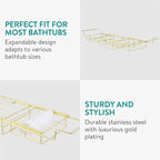 Navaris Gold Wire Bath Tray - Image 3