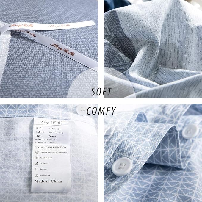 SLEEPBELLA Duvet Cover Set 600 Thread Count Cotton Bedding Set - Image 7