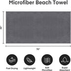 JML Extra Large Bath Towels, Microfiber Bath Sheet Towels - Image 6