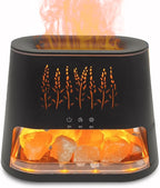 Fireplace Flame Diffuser & Himalayan Salt Lamp, 8 Colors Aromatherapy Diffuser by Unknown