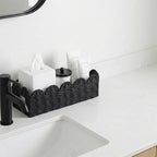 Scalloped Toilet Tank Basket for Back of Toilet, Bathroom Organizer for Tank Top - Image 9