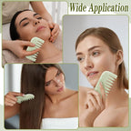 Geiserailie 2 Pcs Jade Combs Esthetician Supplies Massage Stone Hair Gua Sha - Image 3