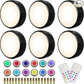 HELPLEX Puck Lights, 16 Colors Changeable Under Cabinet Lights Battery Powered by HELPLEX