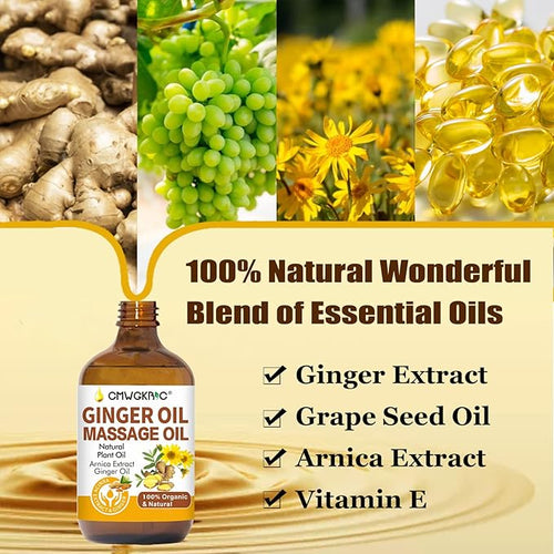 2 Pack Ginger Oil Lymphatic Drainage Massage, Belly Drainage Ginger Oil-Warming - Image 2