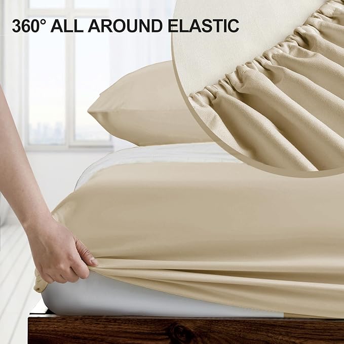 FreshCulture Queen Fitted Sheet Only 2 Pack - Image 3