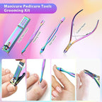 CGBE Nail Clippers Set, Manicure Set Pedicure 12 Pieces Stainless Steel - Image 4