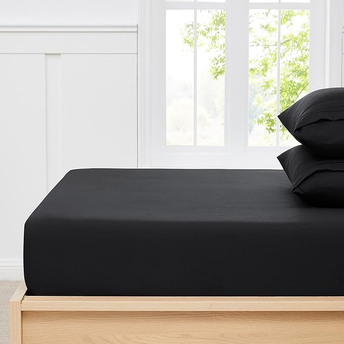 Twin XL Fitted Sheet Only with Full Elastic & Built in Corner Sheet Straps to - Image 3