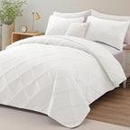 Exclusivo Mezcla King Quilt Set- White Quilts Bedding Set - Image 2