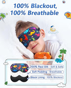 BeeVines Kids 100% Real Mulberry Silk Sleep Mask 2 Pack, Original Design Pure - Image 3