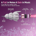 Reure High Fidelity Concert Ear Plugs, Noise Cancelling Silicone Ear Plugs 2 - Image 2