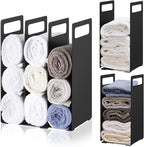 LEIFIDE Set of 4 Interlocking Towel Organizer Metal Bathroom Towel Storage Rack - Image 7
