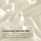 BEDELITE Satin Fitted Sheet and Pillowcase Set, Luxury Soft Similar to Silk - Image 3