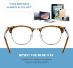 Blue Light Blocking Glasses Vintage Half Frame UV Clear Lens Anti Eyestrain - Image 6