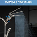 Dual Handheld Shower Head Combo, 2-in-1 Rain Shower Heads System 8 Inch - Image 2