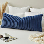 decorUhome Cozy Faux Fur Throw Pillow Covers 14x36 Set of 1 Decorative Soft - Image 4