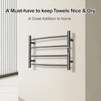 Towel Warmer with Built-in Timer Bathroom Wall Mounted Bath Towel Heater - Image 4