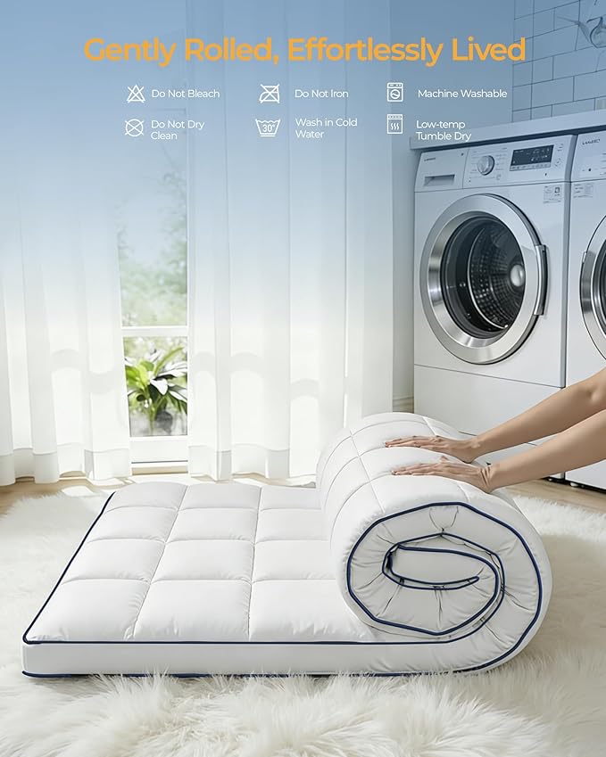 Queen Mattress Topper, Extra Thick Mattress Pad Cover - Image 8