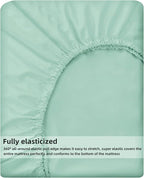 HBHLFZ Twin XL Fitted Sheet Only, Soft Breathable Bottom Sheet - Image 5