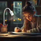 LED Reading Lights for Bed Headboard, Clip on Spotlight Lamp for Desk, Dorm Bed - Image 6