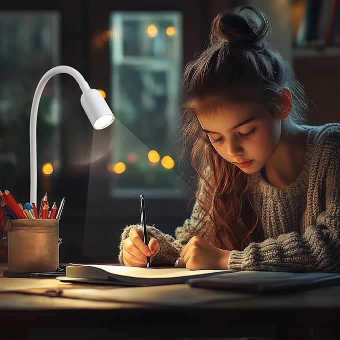 LED Reading Lights for Bed Headboard, Clip on Spotlight Lamp for Desk, Dorm Bed - Image 6