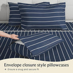 LuxClub 4 PC Full Size Sheet Set, Breathable Luxury Bed Sheets, Deep Pockets - Image 4