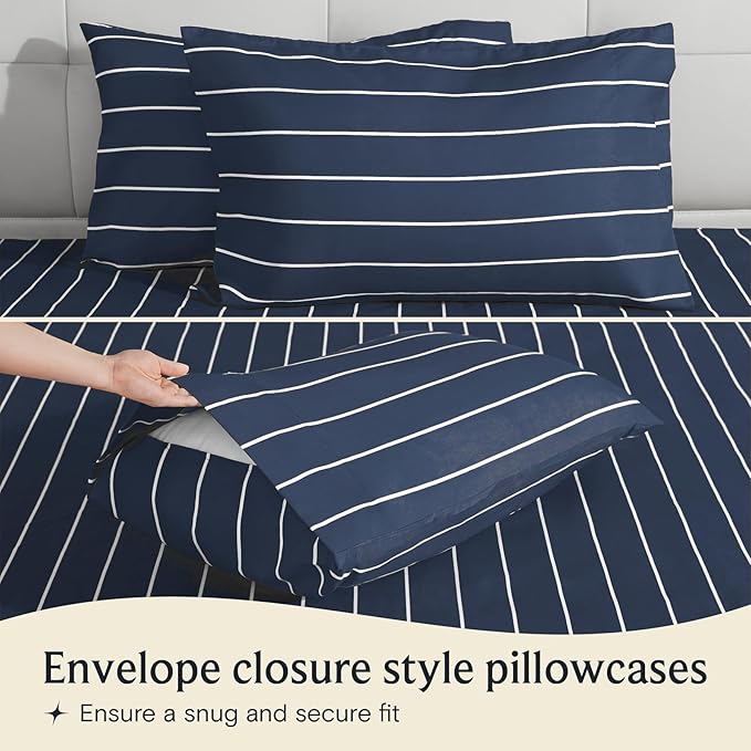 LuxClub 4 PC King Size Sheet Set, Breathable Luxury Bed Sheets, Deep Pockets - Image 4
