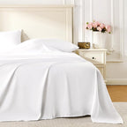 ROSE&RISY White Full Sheet Set, 4 Pieces Soft Bedding Sheet Set, Breathable and by ROSERISY