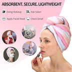 AuroTrends Microfiber Hair Towel 2Pack, Hair Towel Wrap - Image 2