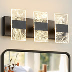 Modern LED Bathroom Light Fixtures Dimmable 3-Light Black Vanity Light by NADOSAHomeLighting