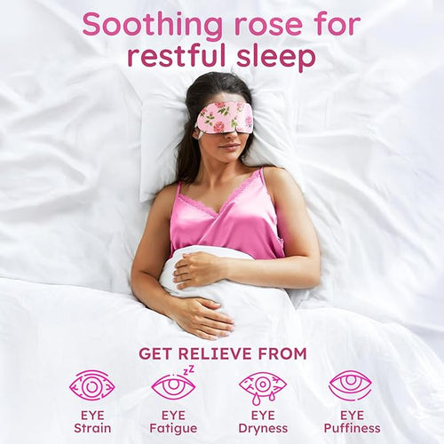 16 Pack Rose Steam Eye Mask for Dryness, Strain & Relaxation, Heated Eye Mask - Image 2