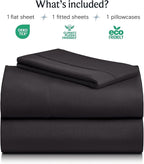 LuxClub 3 PC Sheet Bed Sheets Deep Pockets 18" Eco Friendly Wrinkle - Image 2